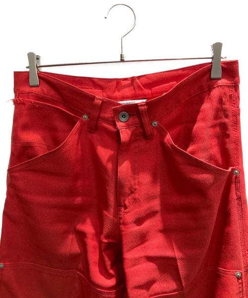 DAIRIKU（ダイリク）DAIRIKU (ダイリク) Painter Pressed Pants 22AW ペインターパンツ レッド サイズ:Sの古着・服飾アイテム