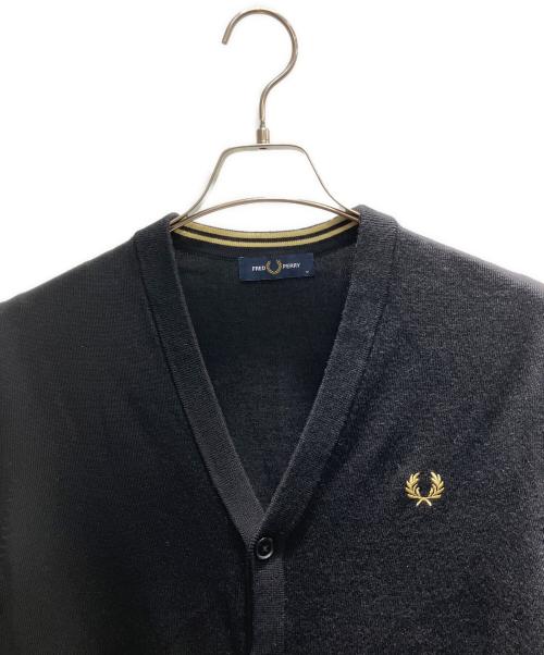 FRED PERRY（フレッドペリー）FRED PERRY (フレッドペリー) 薄手カーディガン ブラック サイズ:Mの古着・服飾アイテム