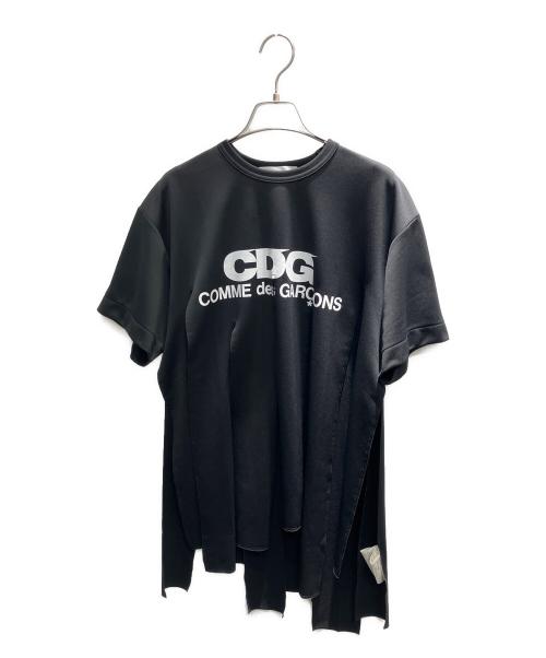 COMME des GARCONS（コムデギャルソン）COMME des GARCONS (コムデギャルソン) 短冊Tシャツ 半袖カットソー ブラック サイズ:XXLの古着・服飾アイテム
