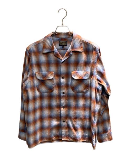 PENDLETON（ペンドルトン）PENDLETON (ペンドルトン) 長袖シャツ ブラウン×ブルー サイズ:Lの古着・服飾アイテム