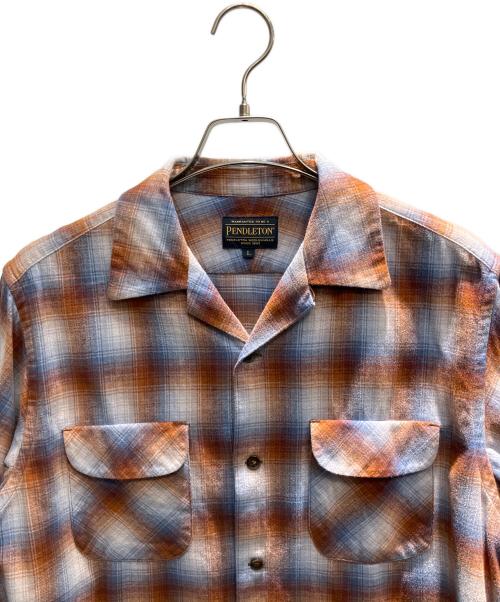 PENDLETON（ペンドルトン）PENDLETON (ペンドルトン) 長袖シャツ ブラウン×ブルー サイズ:Lの古着・服飾アイテム