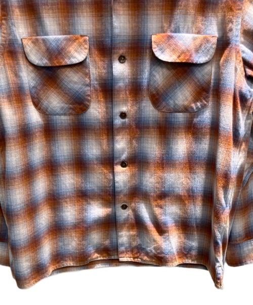 PENDLETON（ペンドルトン）PENDLETON (ペンドルトン) 長袖シャツ ブラウン×ブルー サイズ:Lの古着・服飾アイテム