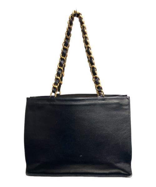 CHANEL（シャネル）CHANEL (シャネル) デカココマーク 3736682 チェーントートバッグ ブラックの古着・服飾アイテム