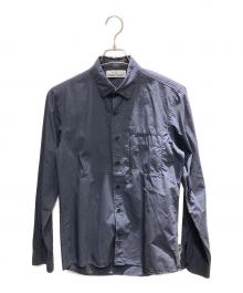 STONE ISLAND（ストーンアイランド）の古着「ロゴ刺繍ボタンダウンシャツ 長袖シャツ」｜ネイビー