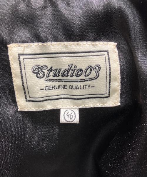 studio03（スタジオ03）studio03 (スタジオ03) レザージャケット ブラック サイズ:46の古着・服飾アイテム