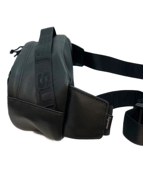 SUPREME（シュプリーム）SUPREME (シュプリーム) Leather Waist Bag FW24 ウエストバッグ ブラックの古着・服飾アイテム