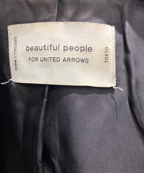 beautiful people（ビューティフルピープル）beautiful people (ビューティフルピープル) ヴィンテージレザー ダブル ライダースジャケット ブラック サイズ:140の古着・服飾アイテム