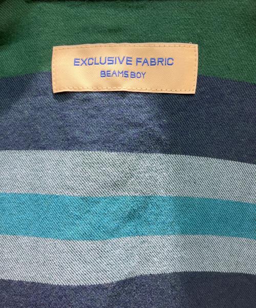 BEAMS BOY（ビームスボーイ）BEAMS BOY (ビームスボーイ) 長袖ワンピース グリーン×ブルー サイズ:Freeの古着・服飾アイテム