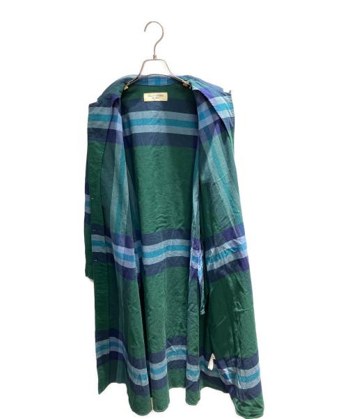 BEAMS BOY（ビームスボーイ）BEAMS BOY (ビームスボーイ) 長袖ワンピース グリーン×ブルー サイズ:Freeの古着・服飾アイテム