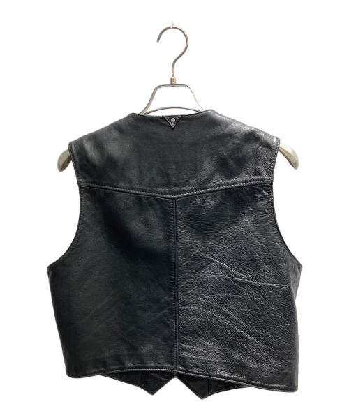 HARLEY-DAVIDSON（ハーレーダビッドソン）HARLEY-DAVIDSON (ハーレーダビッドソン) レザーベスト ブラック サイズ:Lの古着・服飾アイテム