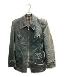 HAFA LEDERBEKLEIDUNG（ハファ・レーダーベクライドゥング）の古着「40'sレザージャケット」｜グリーン