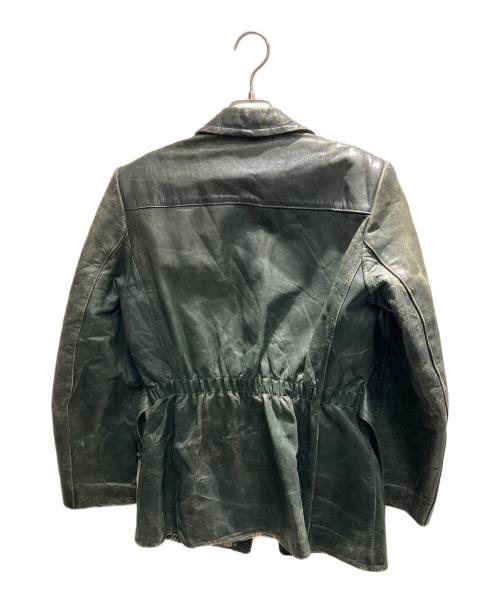 HAFA LEDERBEKLEIDUNG（ハファ・レーダーベクライドゥング）HAFA LEDERBEKLEIDUNG (ハファ・レーダーベクライドゥング) 40'sレザージャケット グリーン サイズ:不明の古着・服飾アイテム