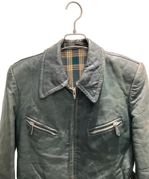 HAFA LEDERBEKLEIDUNG（ハファ・レーダーベクライドゥング）HAFA LEDERBEKLEIDUNG (ハファ・レーダーベクライドゥング) 40'sレザージャケット グリーン サイズ:不明の古着・服飾アイテム
