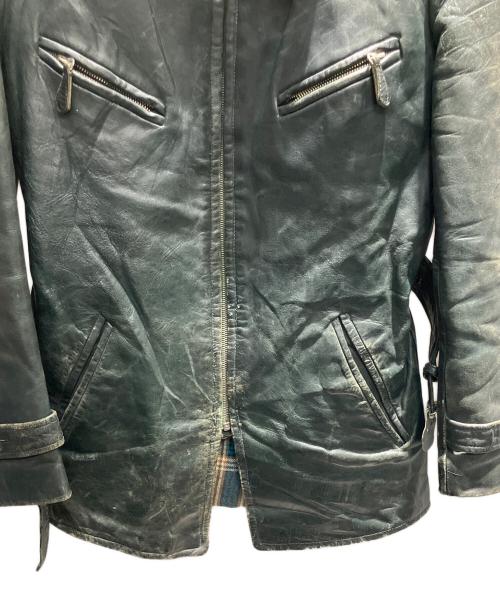 HAFA LEDERBEKLEIDUNG（ハファ・レーダーベクライドゥング）HAFA LEDERBEKLEIDUNG (ハファ・レーダーベクライドゥング) 40'sレザージャケット グリーン サイズ:不明の古着・服飾アイテム
