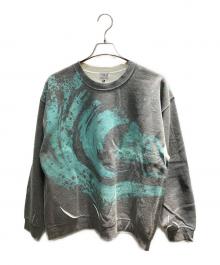 elephant TRIBAL fabrics（エレファントトライバルファブリックス）の古着「MARBLE PRINT SWEAT スウェット」｜グレー×グリーン