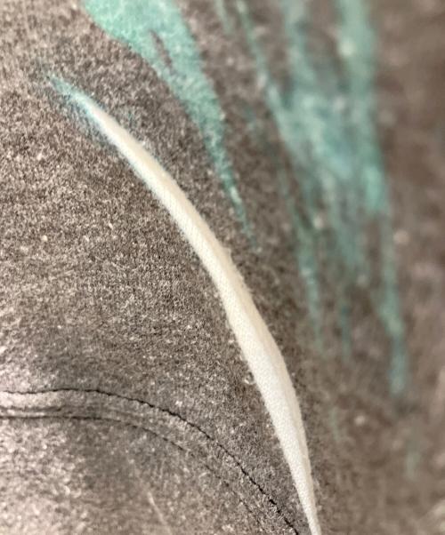 elephant TRIBAL fabrics（エレファントトライバルファブリックス）elephant TRIBAL fabrics (エレファントトライバルファブリックス) MARBLE PRINT SWEAT スウェット グレー×グリーン サイズ:Sの古着・服飾アイテム