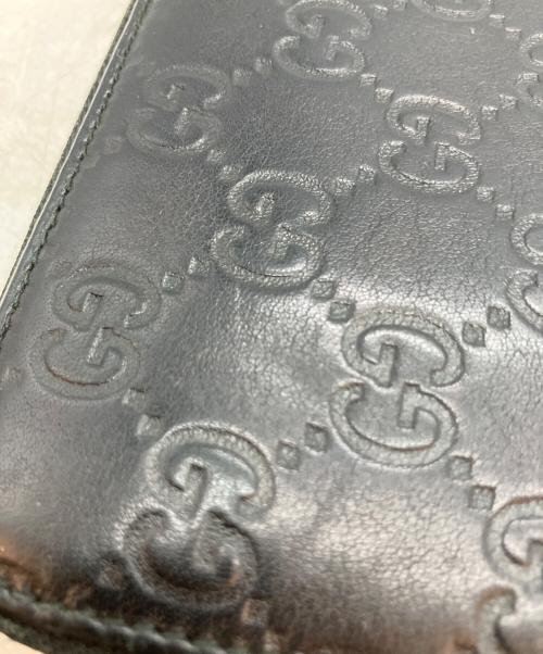 GUCCI（グッチ）GUCCI (グッチ) グッチシマ 496085 長財布 ブラックの古着・服飾アイテム