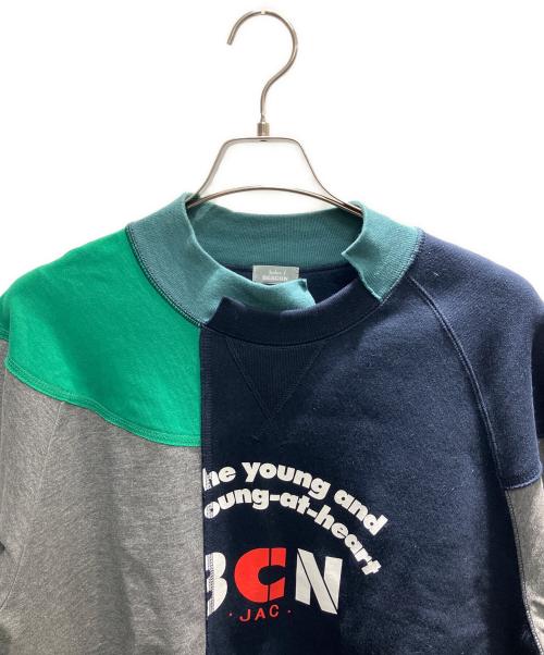 kolor/BEACON（カラービーコン）kolor/BEACON (カラービーコン) 切替スウェット グレー×ネイビー サイズ:2の古着・服飾アイテム