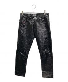 DIESEL（ディーゼル）の古着「コーティングパンツ」｜ブラック