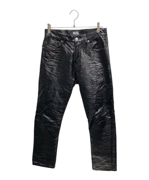 DIESEL（ディーゼル）DIESEL (ディーゼル) コーティングパンツ ブラック サイズ:W28の古着・服飾アイテム