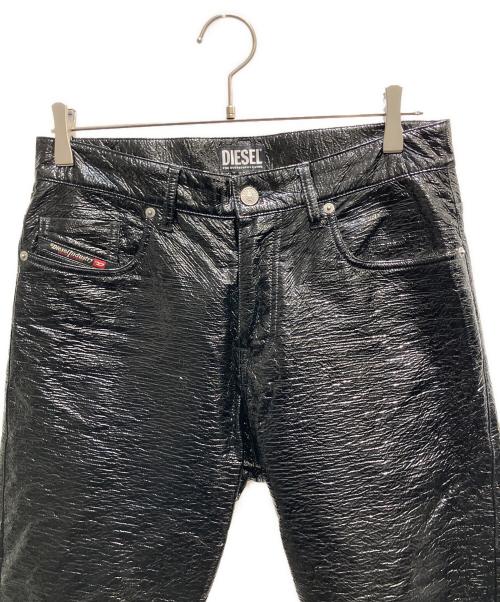 DIESEL（ディーゼル）DIESEL (ディーゼル) コーティングパンツ ブラック サイズ:W28の古着・服飾アイテム