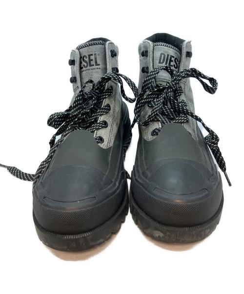 DIESEL（ディーゼル）DIESEL (ディーゼル) D-HIKO BT X ハイカットスニーカー グレー×ブラック サイズ:28cmの古着・服飾アイテム