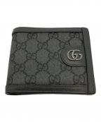 GUCCIグッチ）の古着「GGスプリーム オフィディア 0416 2つ折り財布」｜グレー