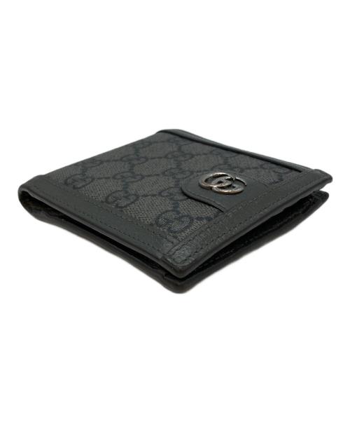 GUCCI（グッチ）GUCCI (グッチ) GGスプリーム オフィディア 0416 2つ折り財布 グレーの古着・服飾アイテム