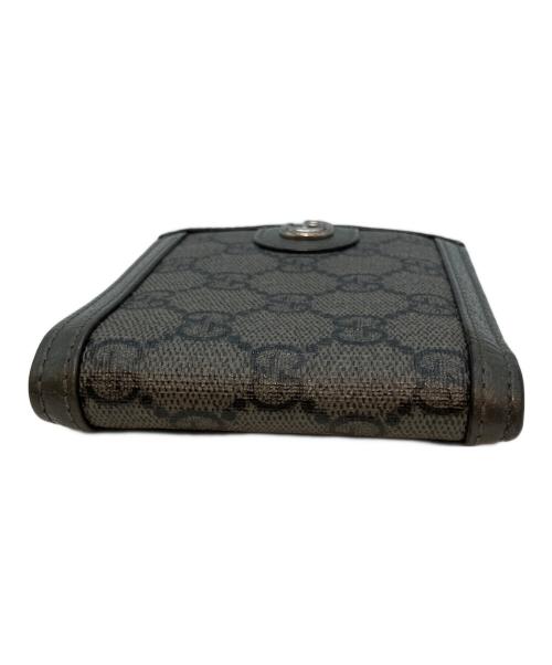 GUCCI（グッチ）GUCCI (グッチ) GGスプリーム オフィディア 0416 2つ折り財布 グレーの古着・服飾アイテム