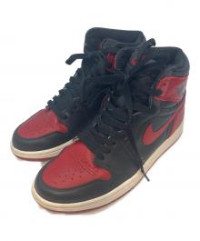 NIKE（ナイキ）の古着「Air Jordan 1 Retro High OG "Bred/Banned" エアジョーダン1 ハイカットスニーカー」｜レッド×ブラック