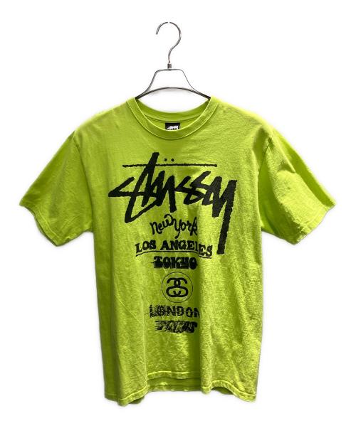 stussy（ステューシー）stussy (ステューシー) 半袖カットソー 黄緑 サイズ:Mの古着・服飾アイテム