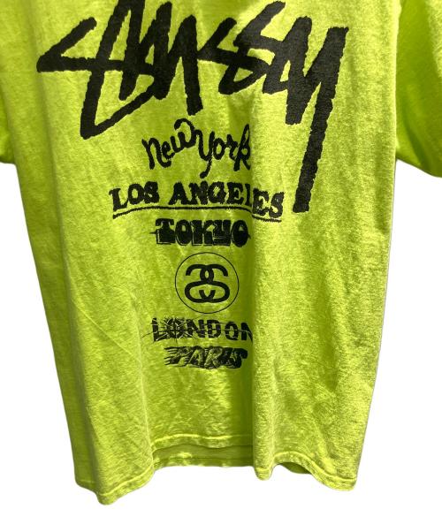 stussy（ステューシー）stussy (ステューシー) 半袖カットソー 黄緑 サイズ:Mの古着・服飾アイテム