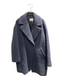IENA（イエナ）の古着「ウールモヘヤシャギーコート コート」｜ネイビー