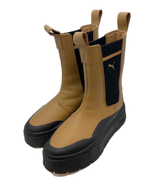 PUMA（プーマ）PUMA (プーマ) サイドゴアブーツ キャメル サイズ:22.5cmの古着・服飾アイテム
