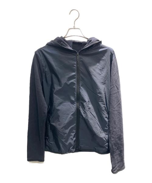 PRADA（プラダ）PRADA (プラダ) 切り替え ナイロンジャケット ネイビー サイズ:XLの古着・服飾アイテム