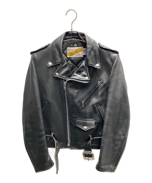 PERFECT by schott（パーフェクトバイショット）PERFECT by schott (パーフェクトバイショット) ダブルライダースジャケット ブラック サイズ:38の古着・服飾アイテム
