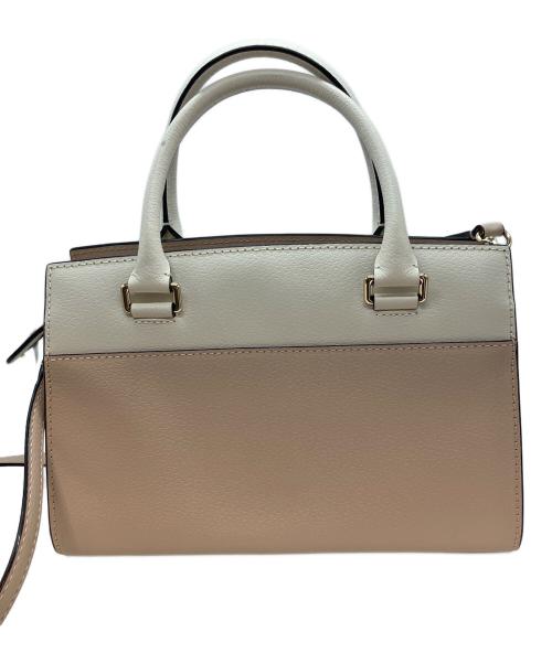 Kate Spade（ケイトスペード）Kate Spade (ケイトスペード) 2WAYショルダーバッグ ピンク×ホワイトの古着・服飾アイテム