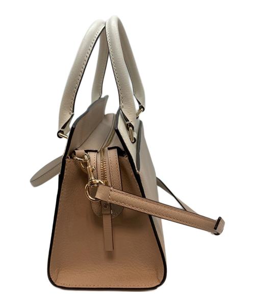 Kate Spade（ケイトスペード）Kate Spade (ケイトスペード) 2WAYショルダーバッグ ピンク×ホワイトの古着・服飾アイテム