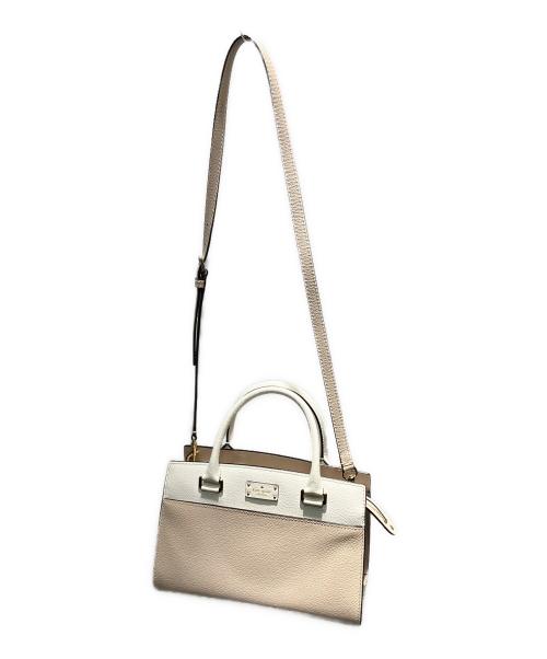 Kate Spade（ケイトスペード）Kate Spade (ケイトスペード) 2WAYショルダーバッグ ピンク×ホワイトの古着・服飾アイテム