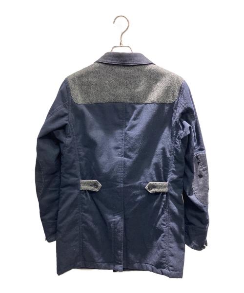 COMME des GARCONS HOMME（コムデギャルソン オム）COMME des GARCONS HOMME (コムデギャルソン オム) 14AW コットンウールアームパッチジャケット ネイビー サイズ:Sの古着・服飾アイテム