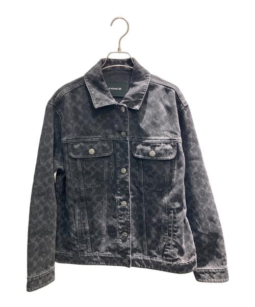 COACH（コーチ）COACH (コーチ) シグネチャーデニムジャケット ブラック サイズ:Mの古着・服飾アイテム