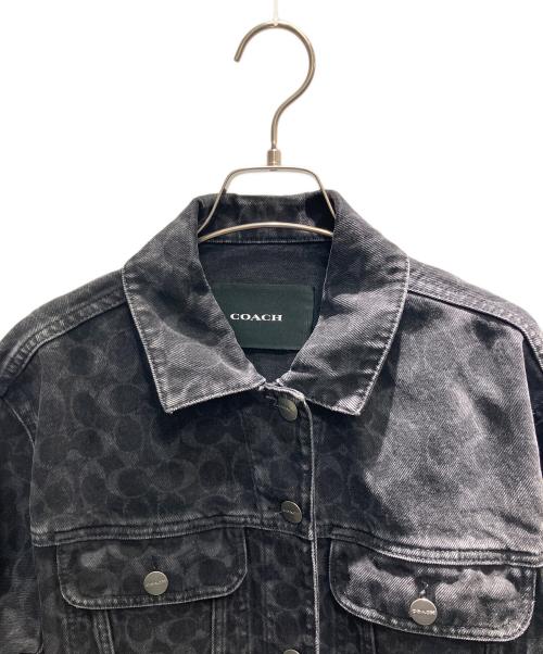 COACH（コーチ）COACH (コーチ) シグネチャーデニムジャケット ブラック サイズ:Mの古着・服飾アイテム