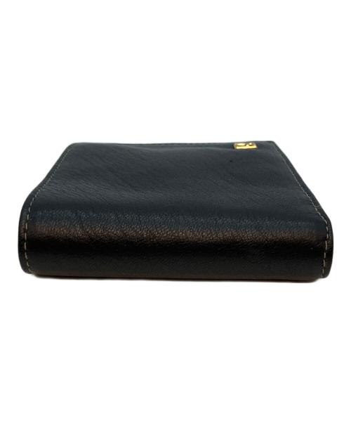 FENDI（フェンディ）FENDI (フェンディ) レザー2つ折り財布 ブラックの古着・服飾アイテム