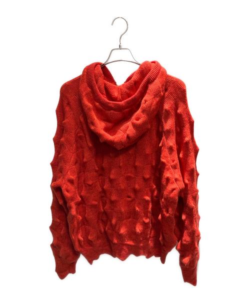 MADFRENZY（マッドフレンジー）MADFRENZY (マッドフレンジー) ジップニットパーカー レッド サイズ:Mの古着・服飾アイテム