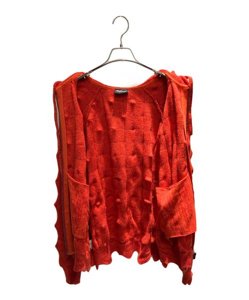 MADFRENZY（マッドフレンジー）MADFRENZY (マッドフレンジー) ジップニットパーカー レッド サイズ:Mの古着・服飾アイテム