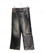 BREATHブレス）の古着「COATING DAMAGE DENIM PANTS デニムパンツ」｜ブラック