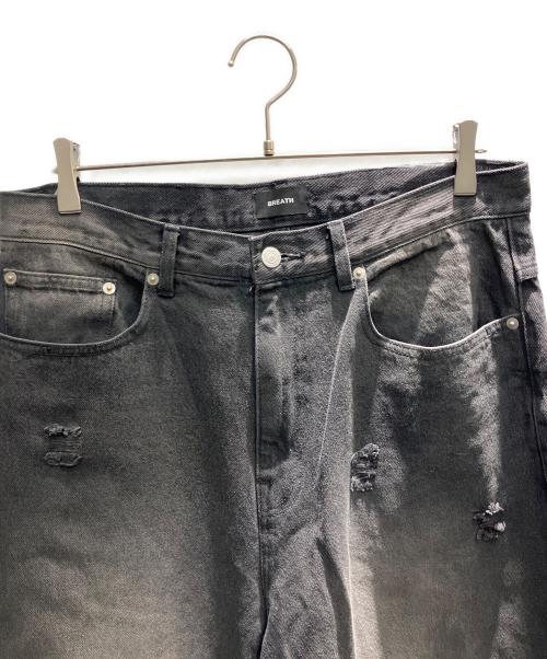 BREATH（ブレス）BREATH (ブレス) COATING DAMAGE DENIM PANTS デニムパンツ ブラック サイズ:XLの古着・服飾アイテム