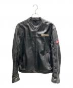 HARLEY-DAVIDSONハーレーダビッドソン）の古着「シングルライダースジャケット」｜ブラック