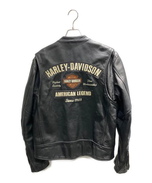 HARLEY-DAVIDSON（ハーレーダビッドソン）HARLEY-DAVIDSON (ハーレーダビッドソン) シングルライダースジャケット ブラック サイズ:Mの古着・服飾アイテム