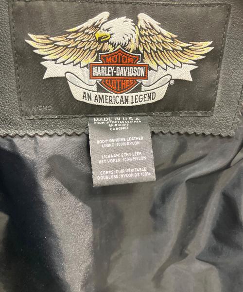 HARLEY-DAVIDSON（ハーレーダビッドソン）HARLEY-DAVIDSON (ハーレーダビッドソン) シングルライダースジャケット ブラック サイズ:Mの古着・服飾アイテム
